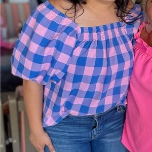 Entro Off Shoulder Gingham